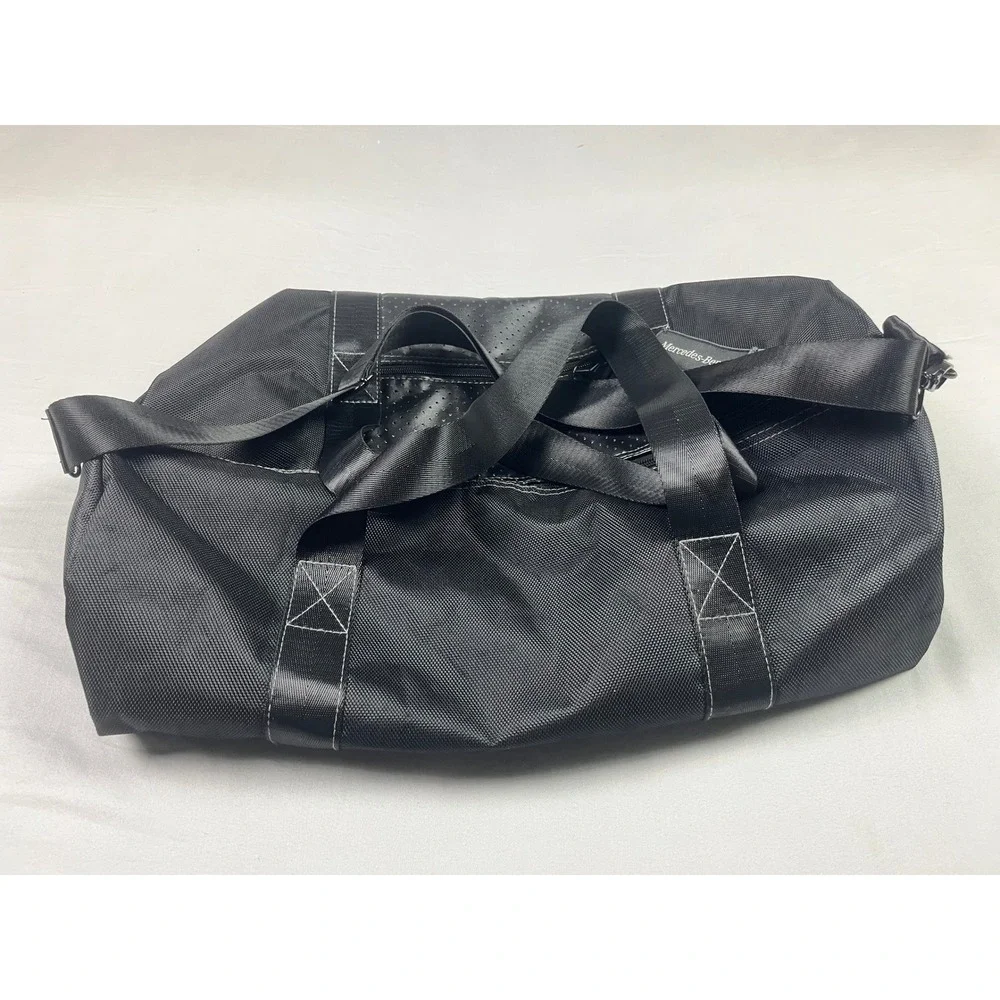 Mercedes-Benz Black Ballistic Nylon Duffel Bag Travel Gym Weekender Carryon